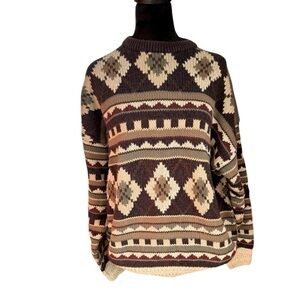 Vintage Gant Sweater‎ Adult Large Multicolor Hand Framed 90s Heavy Weight USA XL